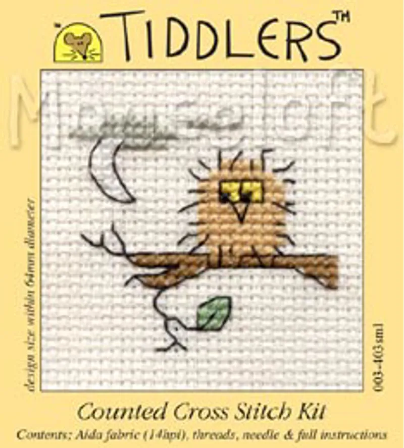Tiddlers Mini Cross Stitch Kit - Owl